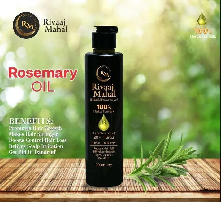 Rivaj Mahal Rosemary Hair Oil 200ml Anti-Fall Dandruff Control