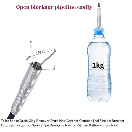 Stainless Steel Clog Remover for Kitchen Bathroom Tub