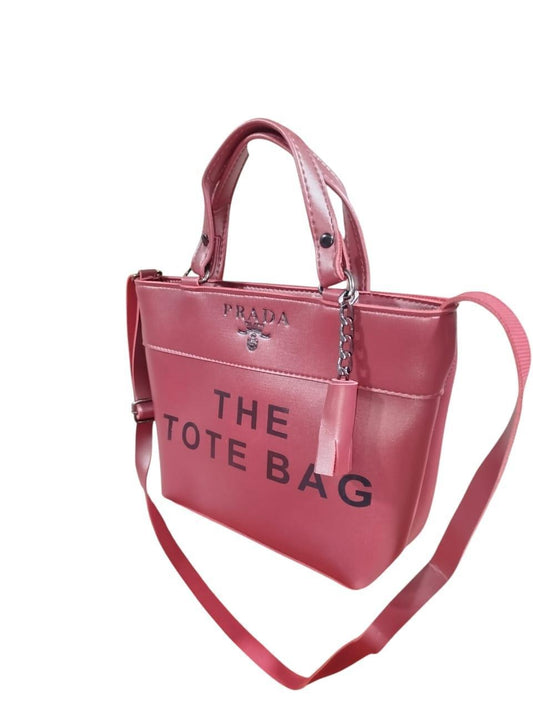 Maroon Printed Tote Bag for Women with Shoulder Strap