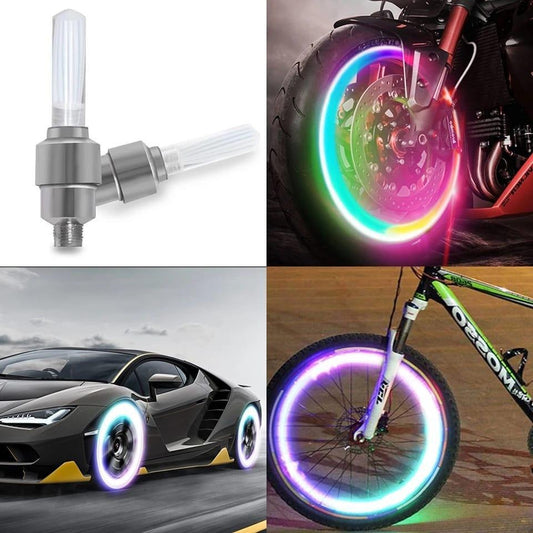 Premium Quality 4 Pcs Wheel Lights for Bike & Car