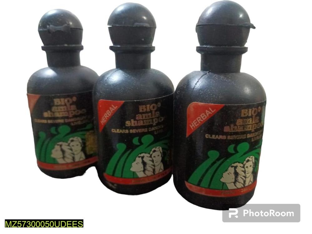 Herbal Shampoo Pack of 3 Black Bottles for All Hair Types