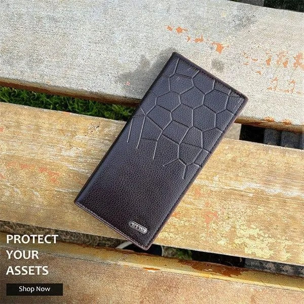 Premium Leather Wallet for Men - Stylish Croc Texture & Durable Desig