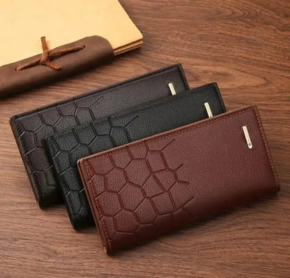 Premium Leather Wallet for Men - Stylish Croc Texture & Durable Desig
