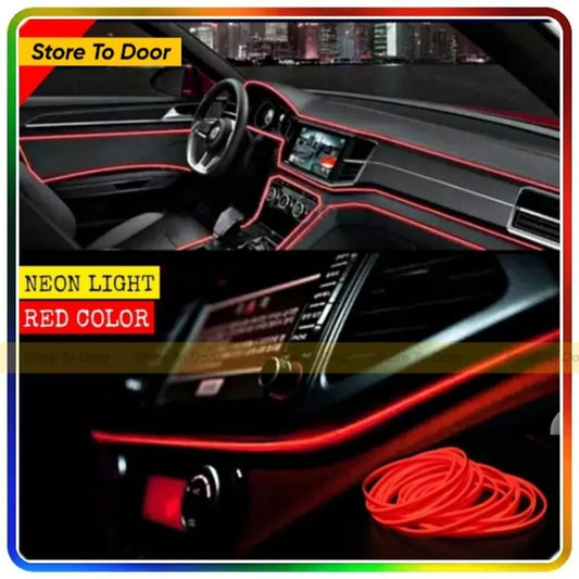 Red Neon Light Strip for Car Dashboard