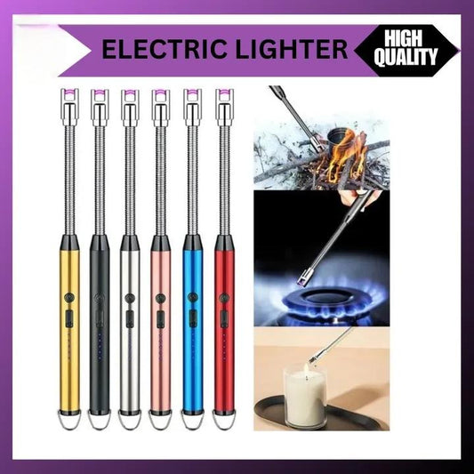 Electric Lighter with Rechargeable Battery & Multicolor Options