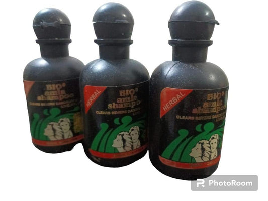 Herbal Shampoo Pack of 3 Black Bottles for All Hair Types