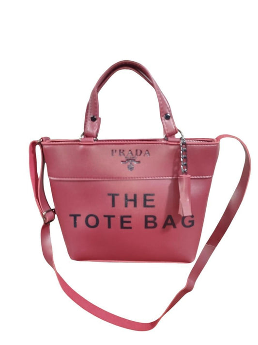 Maroon Printed Tote Bag for Women with Shoulder Strap