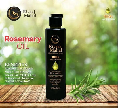 Rivaj Mahal Rosemary Hair Oil 200ml Anti-Fall Dandruff Control