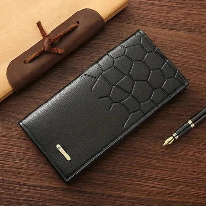 Premium Leather Wallet for Men - Stylish Croc Texture & Durable Desig