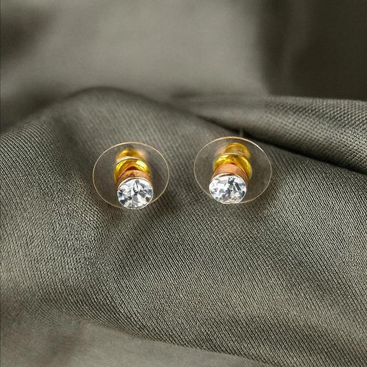 Modern Silver Plated Crystal Studs for Women