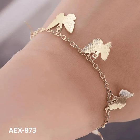 Golden Butterfly Chain Bracelet for Women