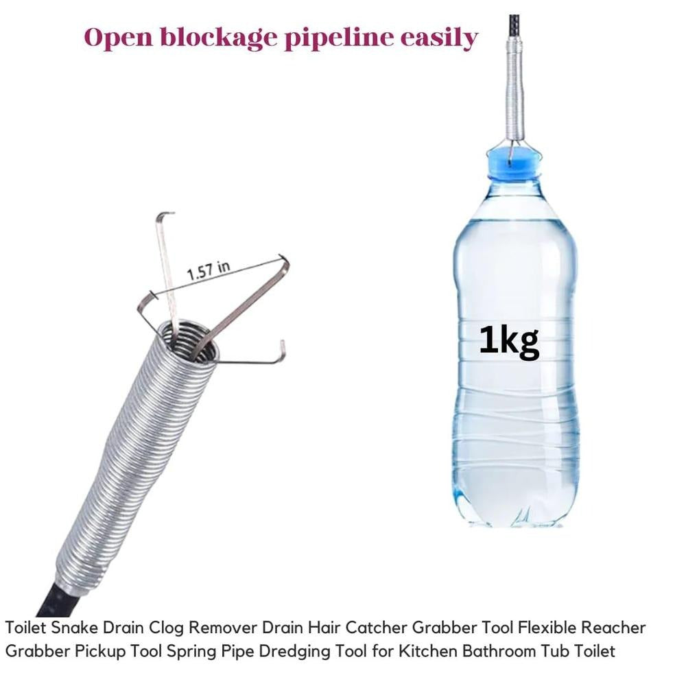 Stainless Steel Clog Remover for Kitchen Bathroom Tub