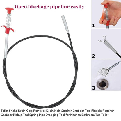 Stainless Steel Clog Remover for Kitchen Bathroom Tub