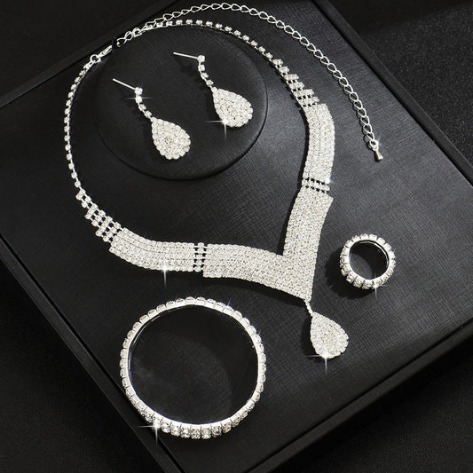 Modern Teardrop Jewelry Set for Pakistani Women