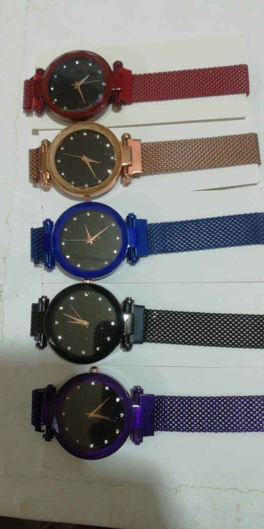 Stylish Starry Sky Watch for Women Stainless Stee