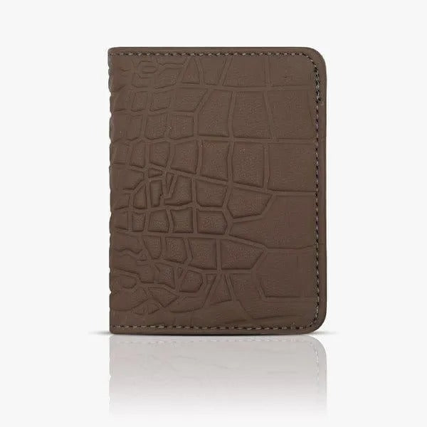 Premium Croc Embossed Leather Wallet Black Brown Tan